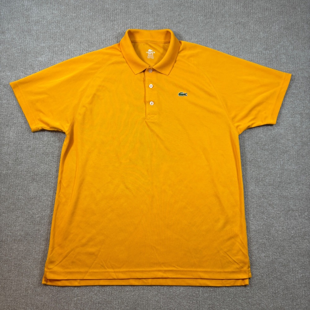 Lacoste Sport Solid Orange Performance Polo Men's Size XL/6 - Picture 2 of 7